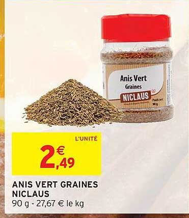 ANIS VERT GRAINES NICLAUS