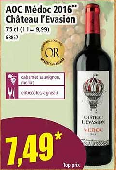 AOC Médoc 2016** Château l'Evasion