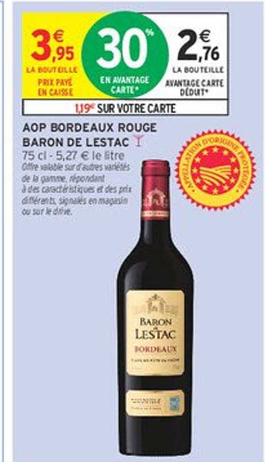 AOP Bordeaux Rouge Baron de Lestac