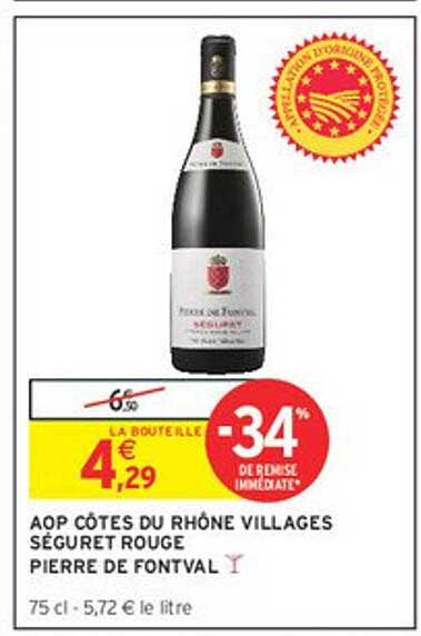 AOP Côtes du Rhône Villages Séguret Rouge Pierre de Fontval