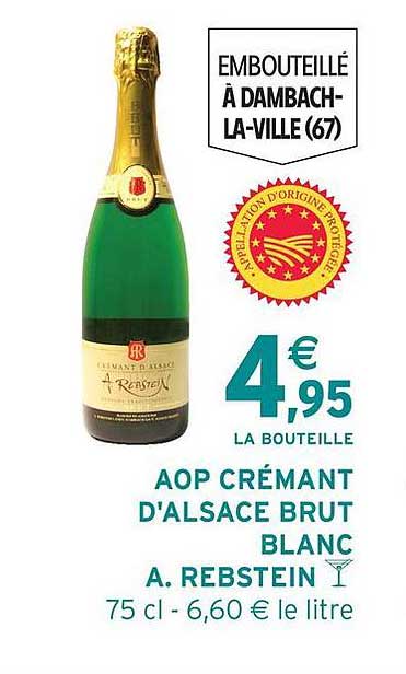AOP CRÉMANT D'ALSACE BRUT BLANC A. REBSTEIN
