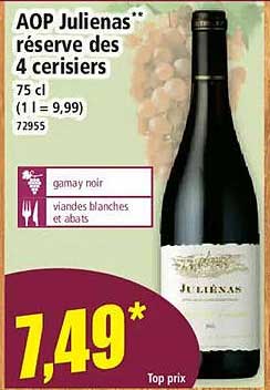 AOP Julienas** réserve des 4 cerisiers