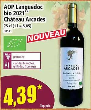 AOP Languedoc bio 2021* Château Arcades