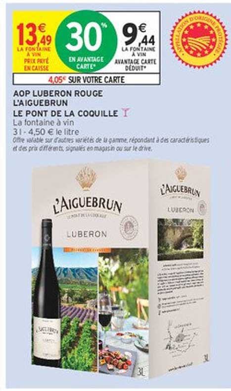 AOP Luberon rouge L'Aigle Brun Le Pont de la Coquille