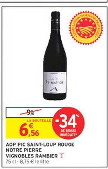 AOP PIC SAINT-LOUP ROUGE NOTRE PIERRE VIGNOBLES RAMBIER