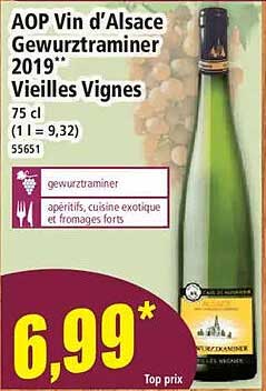 AOP Vin d'Alsace Gewurztraminer 2019** Vieilles Vignes