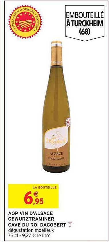 AOP VIN D'ALSACE GEWURZTRAMINER CAVE DU ROI DAGOBERT