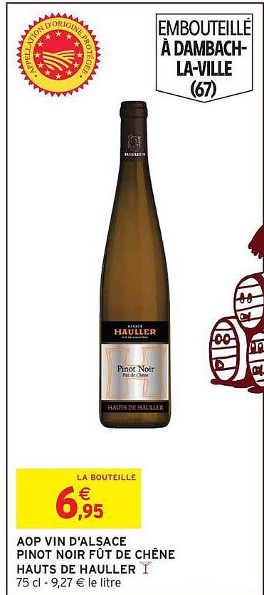 AOP VIN D'ALSACE PINOT NOIR FÛT DE CHÊNE HAUTS DE HAULLER