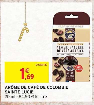 ARÔME DE CAFÉ DE COLOMBIE SAINTE LUCIE