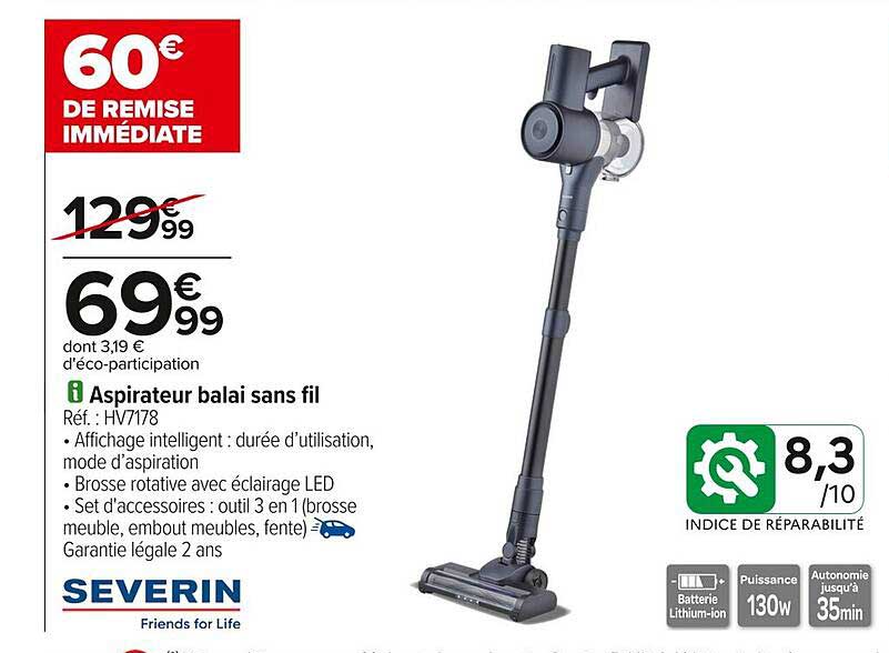 Aspirateur balai sans fil