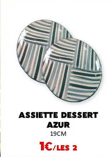 ASSIETTE DESSERT AZUR