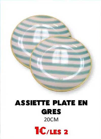 ASSIETTE PLATE EN GRES
