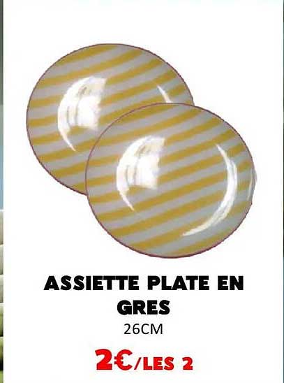 ASSIETTE PLATE EN GRES