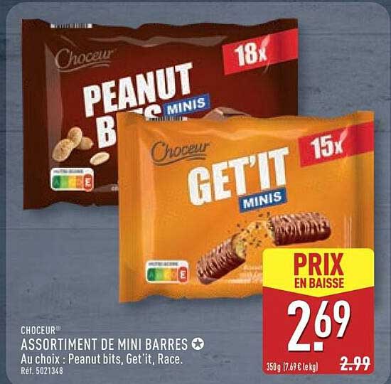 ASSORTIMENT DE MINI BARRES