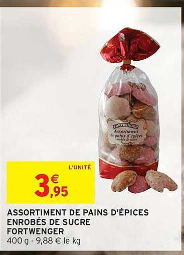 ASSORTIMENT DE PAINS D'ÉPICES ENROBÉS DE SUCRE FORTWENGER