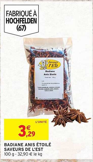 BADIANE ANIS ÉTOILÉ SAVEURS DE L'EST 100 g