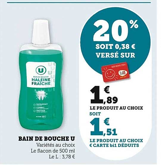 BAIN DE BOUCHE U Variétés au choix