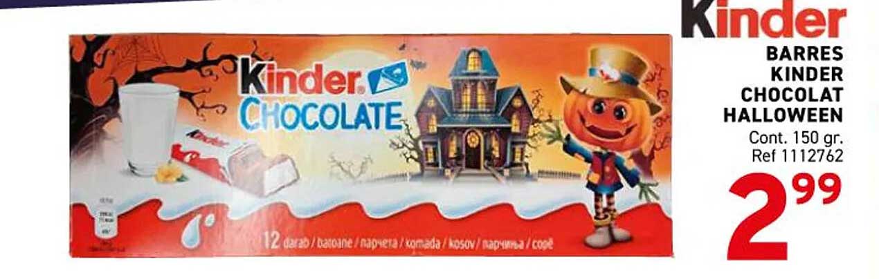 BARRES KINDER CHOCOLAT HALLOWEEN