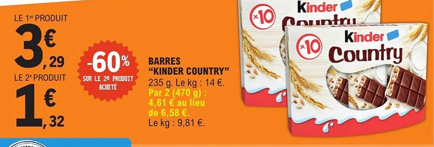 BARRES "KINDER COUNTRY"