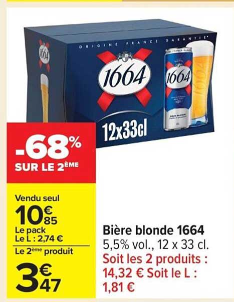 Bière blonde 1664