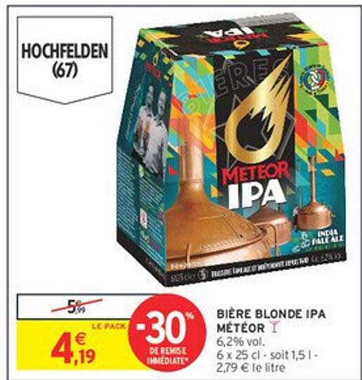 BIÈRE BLONDE IPA MÉTÉOR