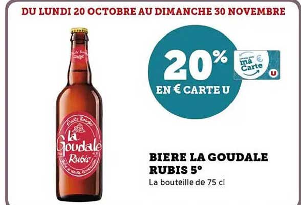 BIERE LA GOUDALE RUBIS 5°