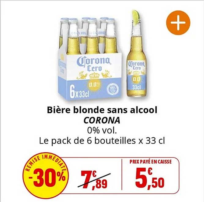 Bières blonde sans alcool CORONA