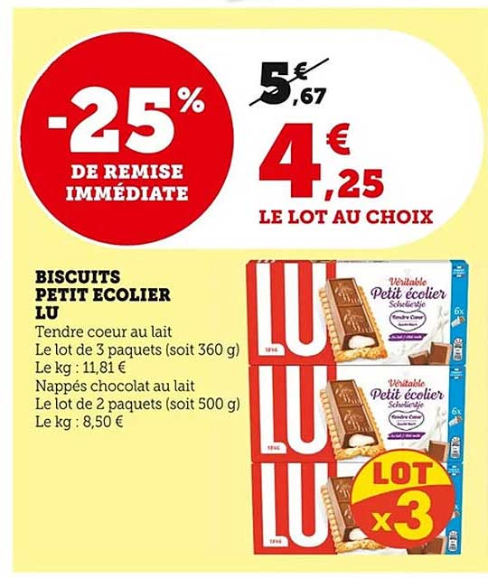 BISCUITS PETIT ECOLIER LU