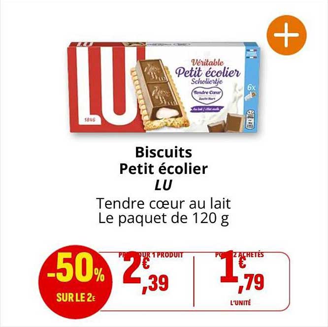 Biscuits Petit écolier LU