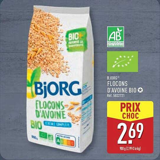 BJORG FLOCONS D'AVOINE BIO