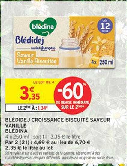BLÉDIDEJ CROISSANCE BISCUITÉ SAVEUR VANILLE