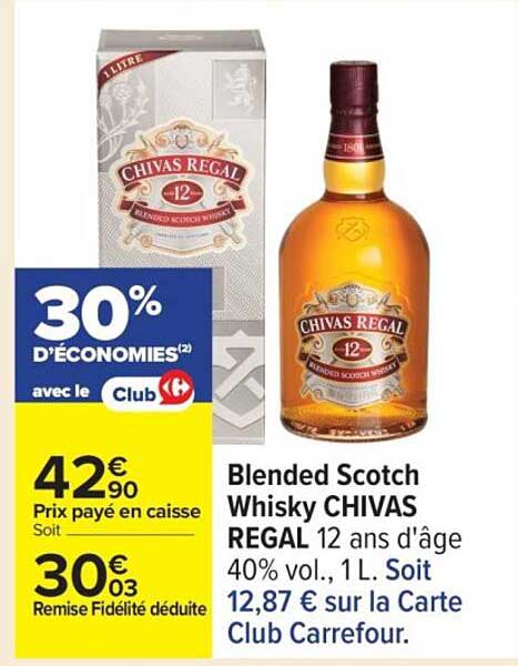 Blended Scotch Whisky CHIVAS REGAL 12 ans d'âge