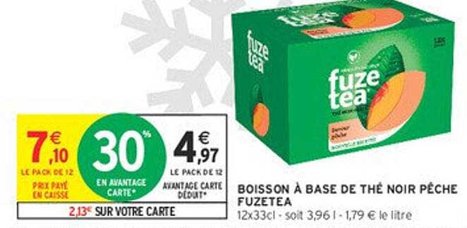 BOISSON À BASE DE THÉ NOIR PÊCHE FUZE TEA