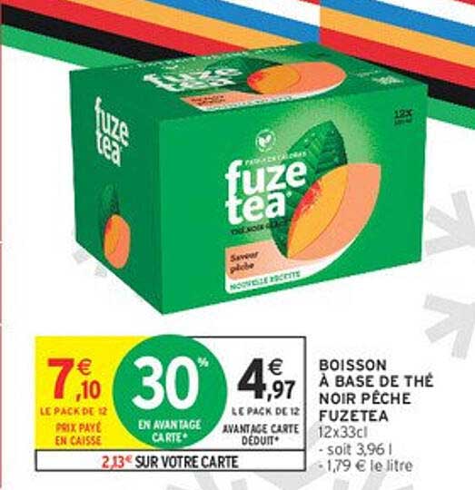 BOISSON À BASE DE THÉ NOIR PÊCHE FUZETEA
