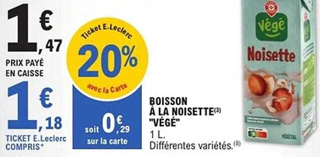 Boisson à la Noisette "Végé"