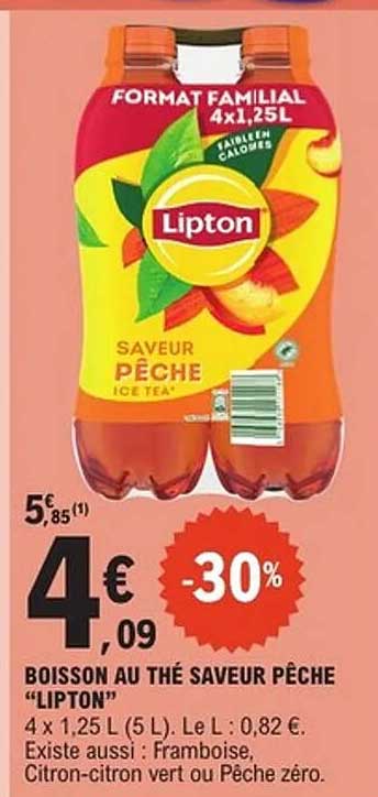 BOISSON AU THÉ SAVEUR PÊCHE "LIPTON"