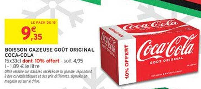 Boisson gazeuse goût original Coca-Cola