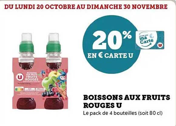 BOISSONS AUX FRUITS ROUGES U
