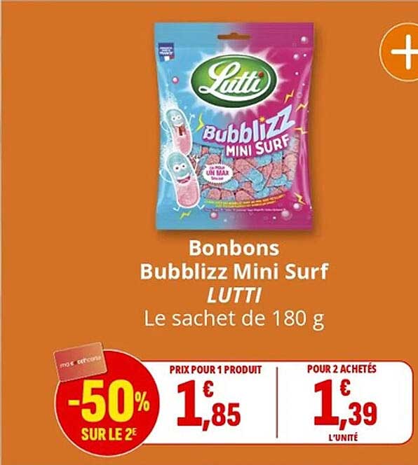 Bonbons Bubblizz Mini Surf LUTTI