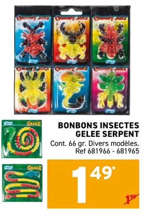 BONBONS INSECTES GELEE SERPENT