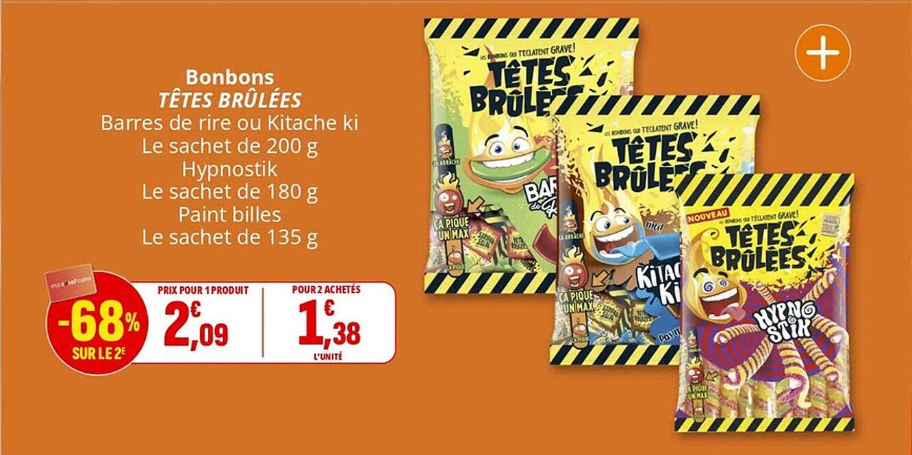Bonbons TÊTES BRÛLÉES