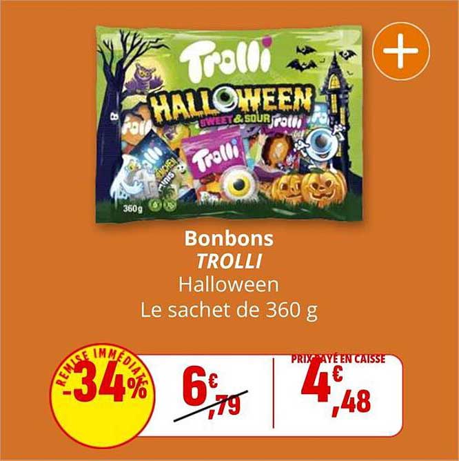 Bonbons TROLLI Halloween Le sachet de 360 g