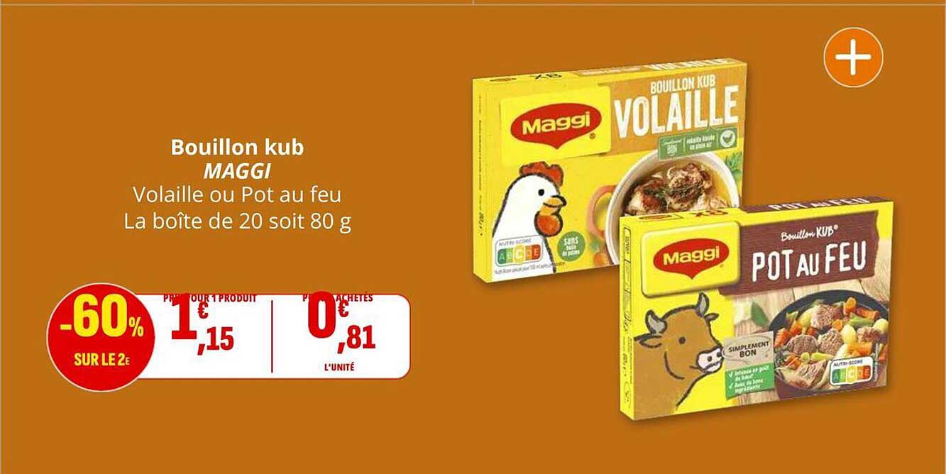 Bouillon kub MAGGI Volaille ou Pot au feu
