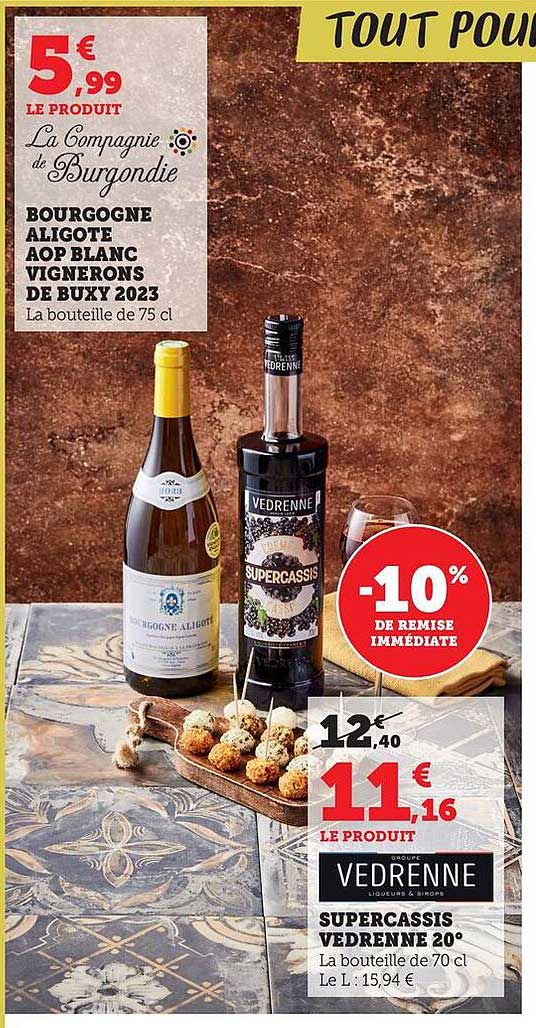 Bourgogne Aligoté AOP Blanc Vignerons de Buxy 2023