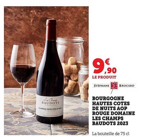 Bourgogne Hautes Cotes de Nuits AOP Rouge Domaine Les Champs Baudots 2023