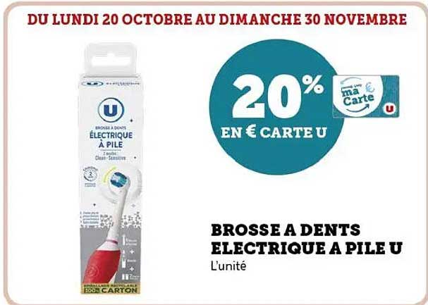 BROSSE A DENTS ELECTRIQUE A PILE U