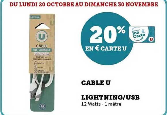 CÂBLE U LIGHTNING/USB
