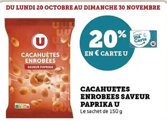 CACAHUETES ENROBÉES SAVEUR PAPRIKA U