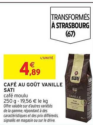 CAFÉ AU GOÛT VANILLE SATI
