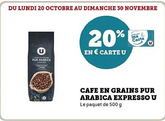 CAFÉ EN GRAINS PUR ARABICA EXPRESSO U